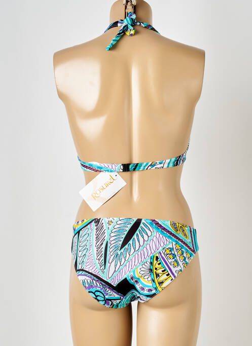 Maillot de bain 2 pièces bleu RASUREL pour femme