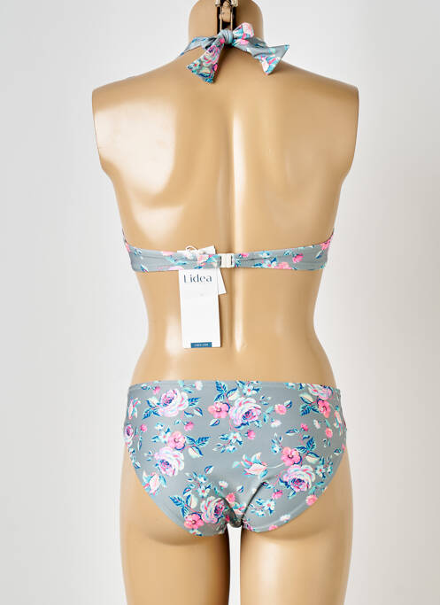 Maillot de bain 2 pièces gris LIDEA pour femme