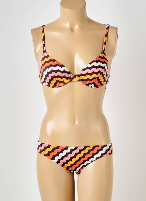 Maillot de bain 2 pièces marron JENNA DE ROSNAY pour femme