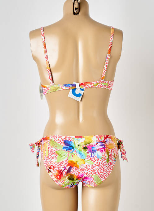 Maillot de bain 2 pièces orange LIDEA pour femme