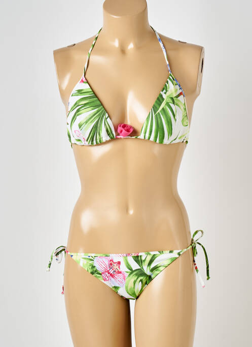 Maillot de bain 2 pièces vert ANTIGEL pour femme