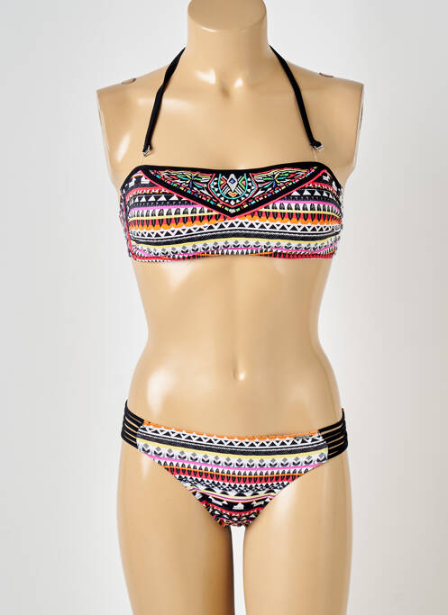 Maillot de bain 2 pièces stretch haut bandeau noir BANANA MOON femme