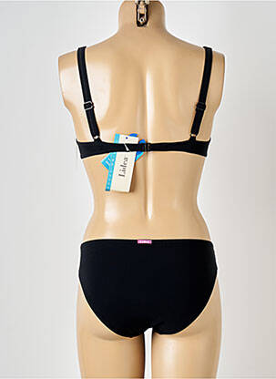 Maillot de bain 2 pièces stretch noir LIDEA femme