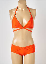 Maillot de bain 2 pièces stretch haut triangles orange PRINCESSE TAM-TAM femme