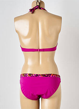 Maillot de bain 2 pièces stretch rose RASUREL femme
