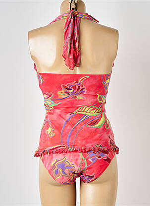 Tankini imprimé fantaisie rouge PAIN DE SUCRE femme