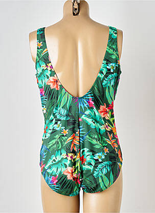 Maillot de bain 1 pièce stretch haut soutien-gorge moulé vert SUN PLAYA femme