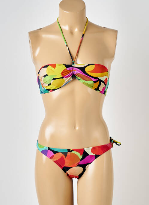 Maillot de bain 2 pièces jaune RASUREL pour femme