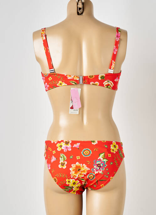 Maillot de bain 2 pièces rouge ANTIGEL pour femme