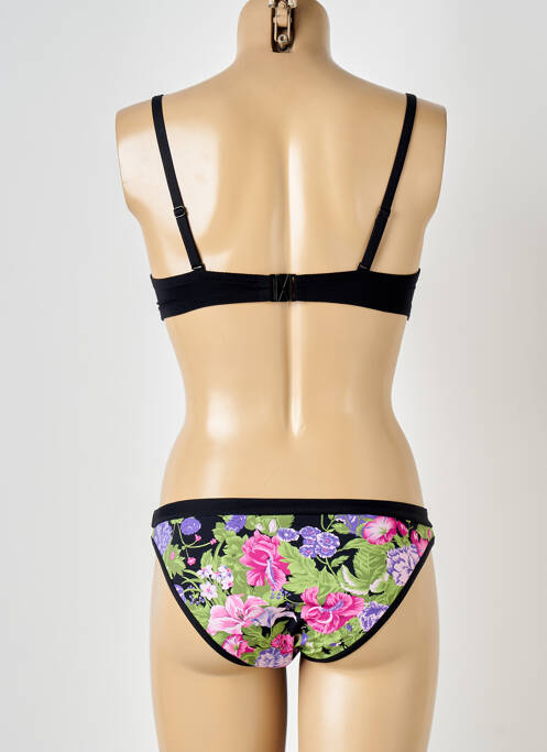 Maillot de bain 2 pièces stretch haut soutien-gorge balconnet noir HUIT femme
