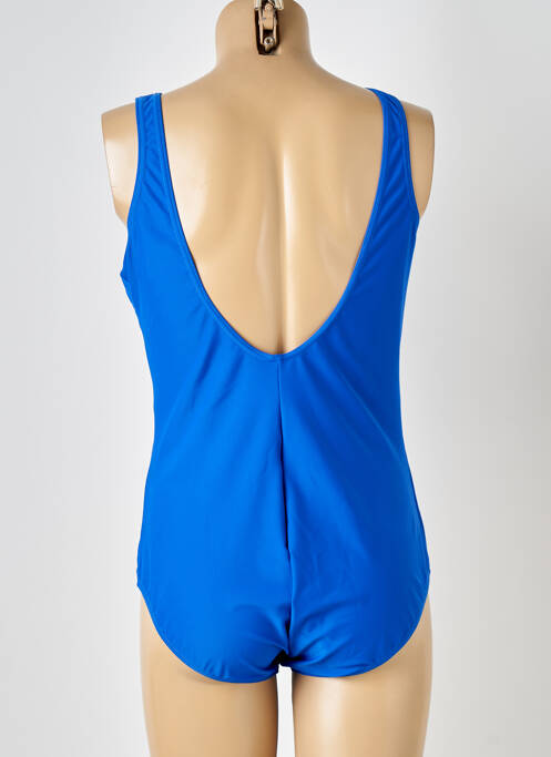 Maillot de bain 1 pièce effet matière satinée haut soutien-gorge moulé bleu SUN PLAYA femme