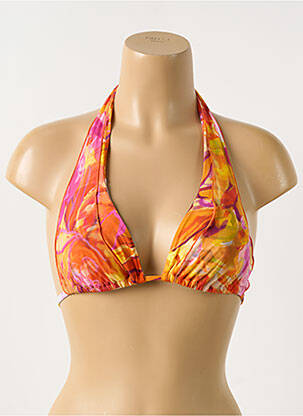 Haut de maillot de bain stretch haut triangles orange LISE CHARMEL femme