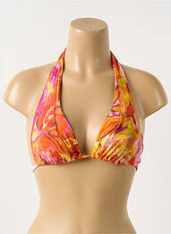 Haut de maillot de bain stretch haut triangles orange LISE CHARMEL femme