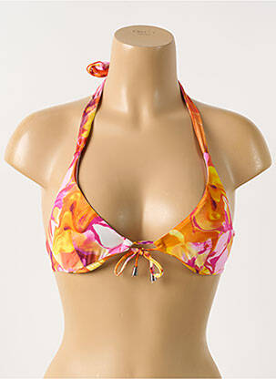 Haut de maillot de bain stretch haut soutien-gorge balconnet orange LISE CHARMEL femme