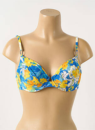 Haut de maillot de bain stretch haut soutien-gorge nageur bleu LISE CHARMEL femme