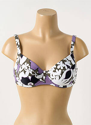 Haut de maillot de bain stretch haut soutien-gorge emboitant violet COMPAGNIE DU SOLEIL femme