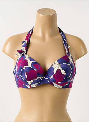 Haut de maillot de bain stretch haut soutien-gorge moulé violet AUBADE femme