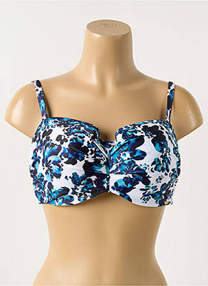 Haut de maillot de bain stretch haut soutien-gorge moulé bleu 000010745342 femme