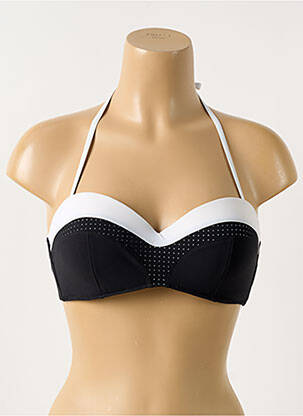 Haut de maillot de bain stretch haut soutien-gorge moulé noir LIVIANA CONTI femme