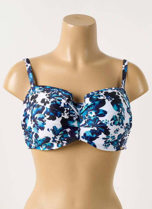 Haut de maillot de bain bleu 000010745342 pour femme