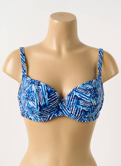 Haut de maillot de bain bleu CLEO BY PANACHE pour femme