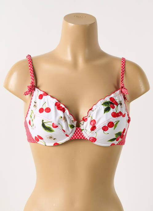 Haut de maillot de bain rouge ANTIGEL pour femme