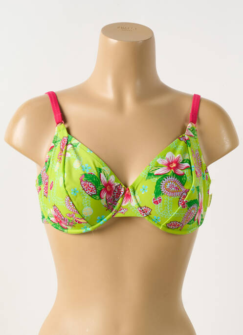 Haut de maillot de bain vert BEACH SECRET pour femme