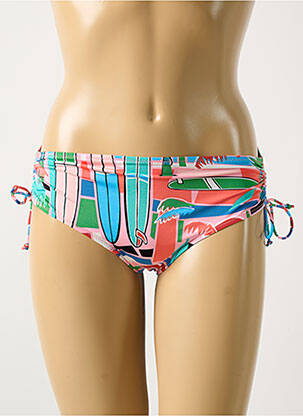 Bas de maillot de bain imprimé tie and dye culotte rose ROSA FAIA femme