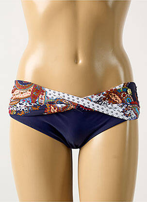 Bas de maillot de bain imprimé fantaisie culotte bleu PROMISE femme