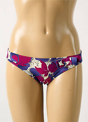 Bas de maillot de bain imprimé fleurs culotte violet AUBADE femme