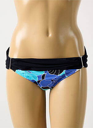 Bas de maillot de bain imprimé fleurs culotte bleu BANANA MOON femme