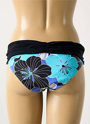 Bas de maillot de bain imprimé fleurs culotte bleu BANANA MOON femme