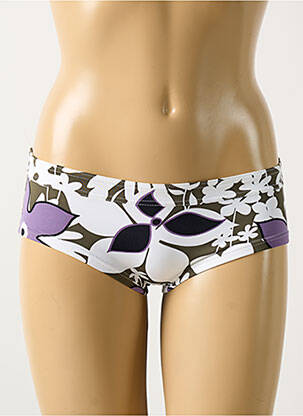 Bas de maillot de bain imprimé fleurs shorty violet COMPAGNIE DU SOLEIL femme