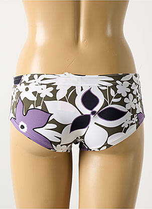 Bas de maillot de bain imprimé fleurs shorty violet COMPAGNIE DU SOLEIL femme