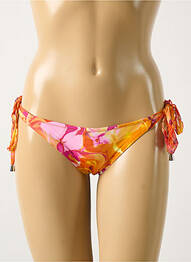Bas de maillot de bain imprimé fleurs bikini orange LISE CHARMEL femme