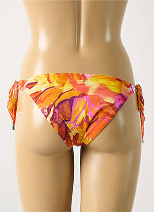 Bas de maillot de bain imprimé fleurs bikini orange LISE CHARMEL femme