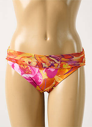 Bas de maillot de bain imprimé fleurs culotte orange LISE CHARMEL femme