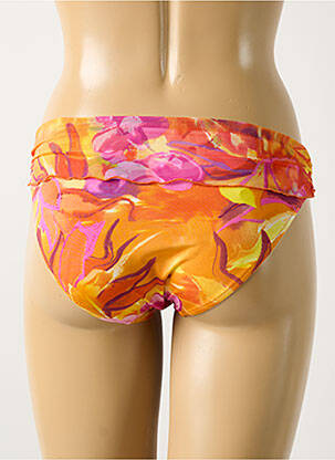 Bas de maillot de bain imprimé fleurs culotte orange LISE CHARMEL femme