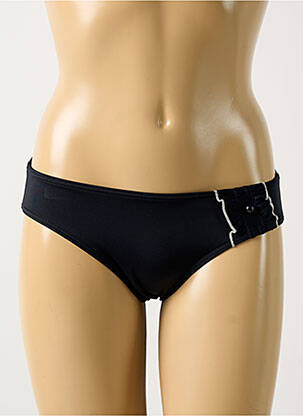 Bas de maillot de bain effet matière satinée culotte noir FREYA femme