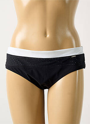 Bas de maillot de bain effet matière satinée culotte noir LIVIA femme