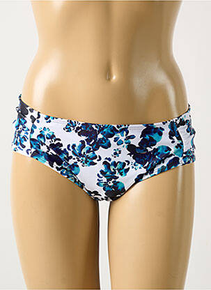 Bas de maillot de bain imprimé fleurs culotte bleu PANACHE femme