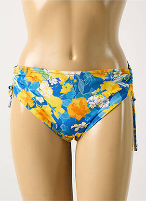 Bas de maillot de bain imprimé fleurs culotte jaune LISE CHARMEL femme