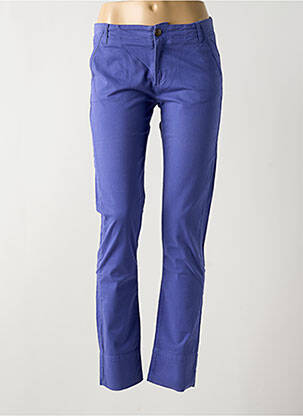 Pantalon chino tissage popeline taille normale violet LE PETIT BAIGNEUR femme