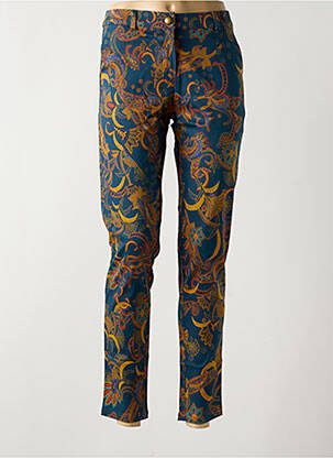 Pantalon chino tissage popeline taille normale bleu LE PETIT BAIGNEUR femme