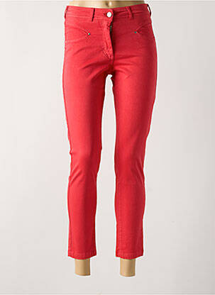 Jeans coupe slim stretch taille normale rouge PAUL BRIAL femme