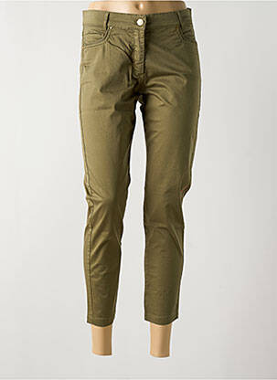 Pantalon 7/8 stretch taille normale vert PAUL BRIAL femme