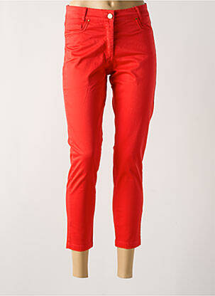 Pantalon 7/8 stretch taille normale rouge PAUL BRIAL femme