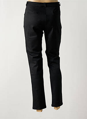 Pantalon chino fermeture zippée sous rabat boutonné taille normale noir LE PETIT BAIGNEUR femme
