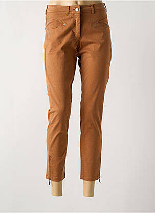 Jeans coupe slim stretch taille normale marron PAUL BRIAL femme