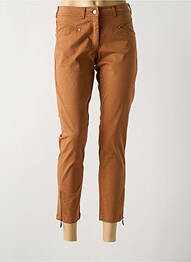 Jeans coupe slim stretch taille normale marron PAUL BRIAL femme
